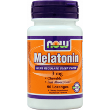 Melatonin, Melatonin, Now Foods, 3 mg, 90 Lozenges, 33059
 