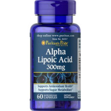 Альфа-липоевая кислота, Alpha Lipoic Acid, Puritans Pride, 300 мг, 60 капсул, 33080
  