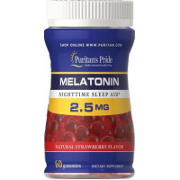 Melatonin, Melatonin Gummy, Puritans Pride, 2.5 mg, 60 Gummies, 33082
 