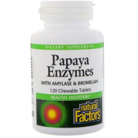 Digestive Enzymes, Papain, Natural Factors, 120 Tablets, 33086
 