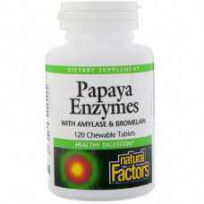 Digestive Enzymes, Papain, Natural Factors, 120 Tablets, 33086
 