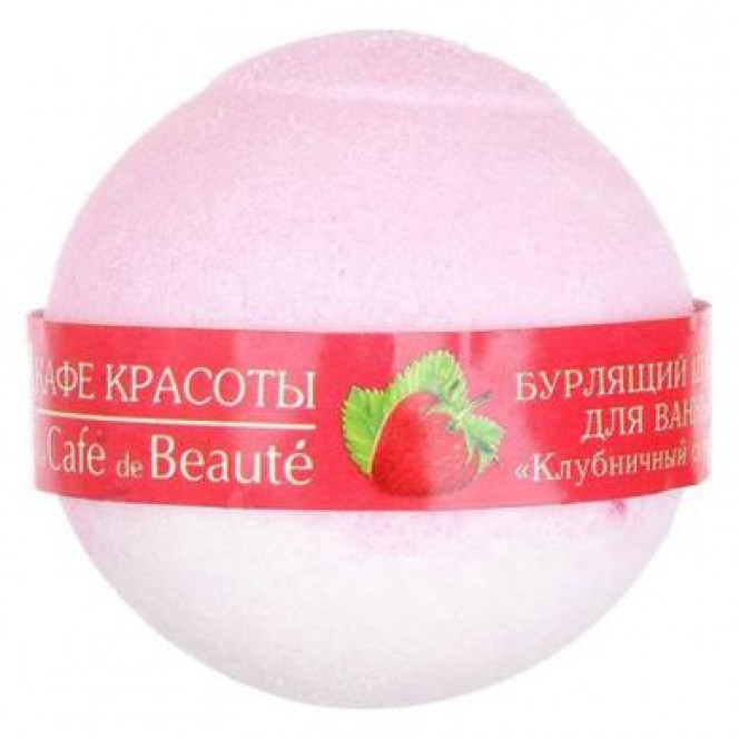 Bath Bubble Ball, Strawberry Sorbet, Beauty Cafe, 120 g, 34476
 