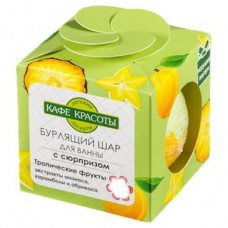 Surprise Bath Bubble Ball, Tropical Fruit, Beauty Cafe, 120 g, 34487
 