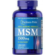 МСМ, Метилсульфонилметан, MSM, Puritans Pride, 1500 mg, 120 капсул, 34894
  