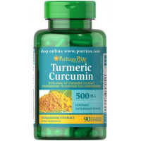 Curcumin, Turmeric Curcumin, Puritans Pride, 500 mg, 90 Capsules, 34932
 