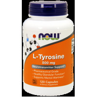 Тирозин, L-Tyrosine, Now Foods, 500 мг, 120 капсул, 03534
  