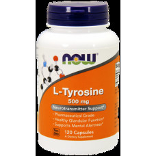 Tyrosine, L-Tyrosine, Now Foods, 500 mg, 120 Capsules, 03534
 