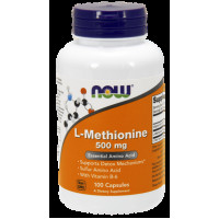 Methionine, L-Methionine, Now Foods, 500 mg, 100 Capsules, 03539
 