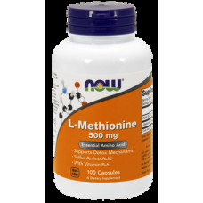 Methionine, L-Methionine, Now Foods, 500 mg, 100 Capsules, 03539
 