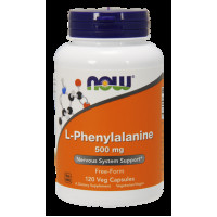 Фенилаланин, L-Phenylalanine, Now Foods, 500 мг, 120 капсул, 03546
  