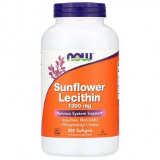 Sunflower Lecithin, Now Foods, 1200 mg, 200 Capsules, 03566
 