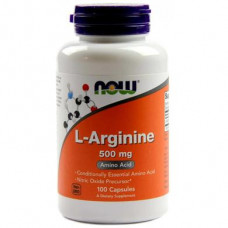 Аргинин, L-Arginine, Now Foods, 500 мг, 100 капсул, 03536-1
  