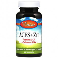 Vitamins A, C, E plus zinc, Aces + Zn, Carlson Labs, 60 capsules, z01112
 