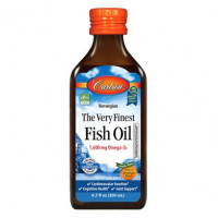 Рыбий жир, Fish Oil, Carlson Labs, норвежский, апельсин, 200 мл, z01153
  