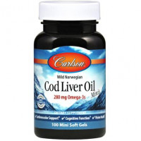 Норвежский рыбий жир, Cod Liver Oil, Carlson Labs, 100 мини гелевых капсул, z01163
  