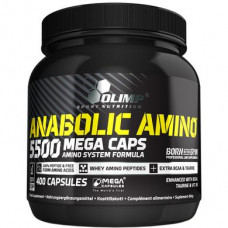 Комплекс аминокислот, Anabolic amino 5500 mega, Olimp, 400 капсул, z01612
  