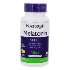 Мелатонин, Melatonin, 10 мг, цитрус, Natrol, 60 таблеток, z02246
  