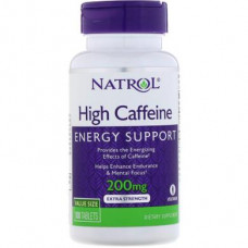 Caffeine, High Caffeine, 200 mg, Natrol, 100 Tablets, z02253
 