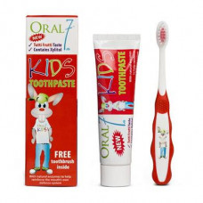 Childrens set Impudent rabbit, Toothpaste and soft brush, 4-12 years old, Oral7, z02271
 