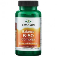 Vitamin B-50 complex, Balance Vitamin B-50, Swanson, 100 capsules, z02491
 