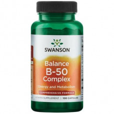 Комплекс витаминов В-50, Balance Vitamin B-50, Swanson, 100 капсул, z02491
  