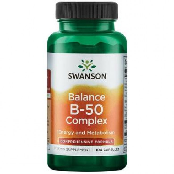 Complex of vitamins B-50, Balance Vitamin B-50, Swanson, 100 capsules 224, z02491 .. Discounts, promotions, 100% original products. Delivery worldwide, free shipping, peace, health, cosmetics, fitness