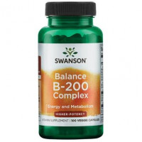 Комплекс витаминов В-200, Balance Vitamin B-200, Swanson, 100 вегетарианских капсул, z02498
  