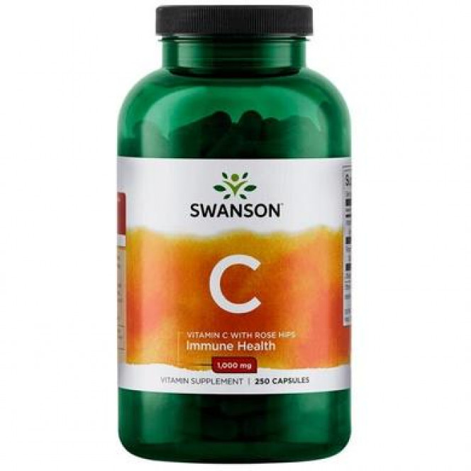 Vitamin C with Rose Hips, Swanson, 1000 mg, 90 capsules, z02505
 