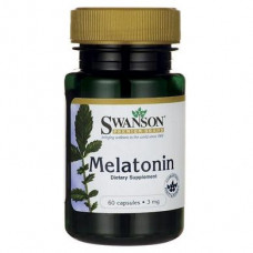 Melatonin, Melatonin, Swanson, 3 mg, 60 capsules, z02512
 