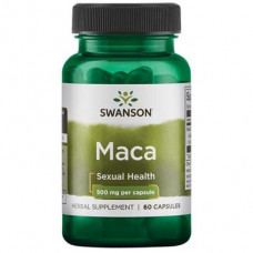 Мака, Maca, Swanson, 500 мг, 60 капсул, z02542
  