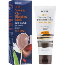 Маска для лица с вулканическим пеплом, Jeju Volcanic Clay Blackhead Mask With Sea Salt, Petitfee, 120 г, z02752
  