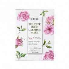 Успокаивающая маска для лица с экстрактом чайного дерева и розы, Tea Tree Rose Calming Mask, Petitfee, 10х25 г, z02767
  