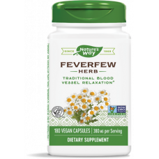 Feverfew Herb Natures Way, Feverfew, 380 mg, 180 Capsules, z02855
 