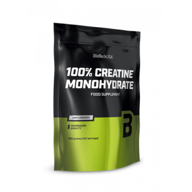 Креатин моногидрат, 100% Creatine monohydrate, Biotech USA, 500 г, z03204
  