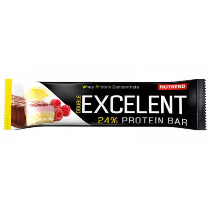 Батончик Excelent Protein bar Double, Nutrend, вкус лимон+творог+малина с клюквой, 1 шт х 85 г, z03719
  