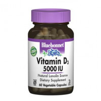 Vitamin D3, Vitamin D3, Bluebonnet Nutrition, 5000 IU, 60 Capsules, z04063
 