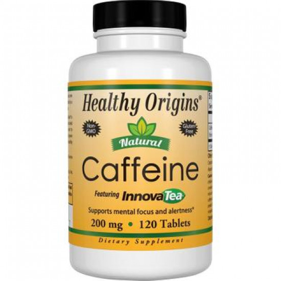 Кофеїн з чаю, Natural Caffeine, Featuring InnovaTea, Healthy Origins, 200 мг, 240 таблеток, z04093