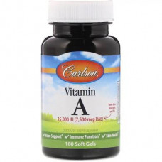 Beta Carotene (Vitamin A), 25,000 IU, Natures Way, 100 Softgels, z01185
 