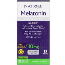 Melatonin advanced sleep, 10 mg, Natrol, 100 tablets, z04670
 