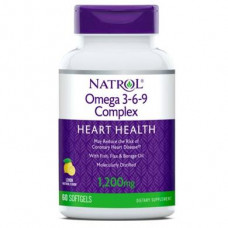 Omega 3-6-9 (Omega 3-6-9 Complex), Natrol, lemon flavor, 1200 mg, 60 capsules, z04672
 