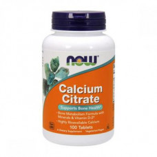 Цитрат кальция, Calcium Citrate, Now Foods, 100 таблеток, z04698
  