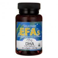 Fish Oil, EcOmega Dha, Swanson, 100 mg, 60 softgels, z05134
 