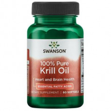 Krill Oil, 100% Pure Krill Oil, Swanson, 500 mg, 60 Softgels, z05141
 