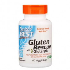 Gluten Digesting Enzymes, Gluten Rescue, Doctors Best, 60 Capsules, Z05201
 