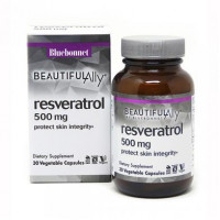 Resveratrol, Resveratrol Beautiful Ally, Bluebonnet Nutrition, 500 mg, 30 Veggie Caps, Z05213
 