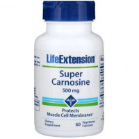 Super Carnosine, Super Carnosine, Life Extension, 500 mg, 60 Vegetarian Capsules, Z05234
 