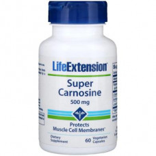 Super Carnosine, Super Carnosine, Life Extension, 500 mg, 60 Vegetarian Capsules, Z05234
 