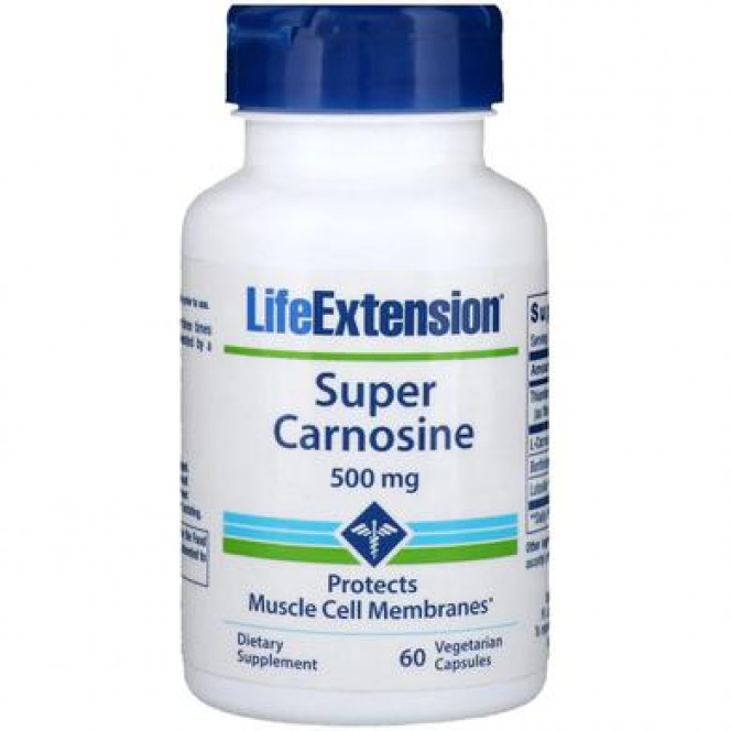 Super Carnosine, Super Carnosine, Life Extension, 500 mg, 60 Vegetarian Capsules 1,026, Z05234 .. Discounts, promotions, 100% original products. Worldwide shipping, free shipping, world, health, cosmetics, fitness