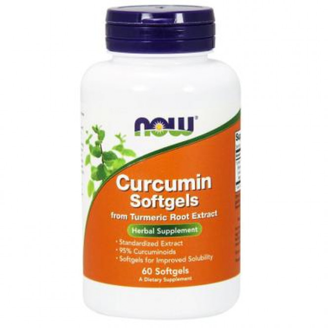 Куркумин, Curcumin, Now Foods, 450 мг, 60 гелевых капсул, Z05403
  