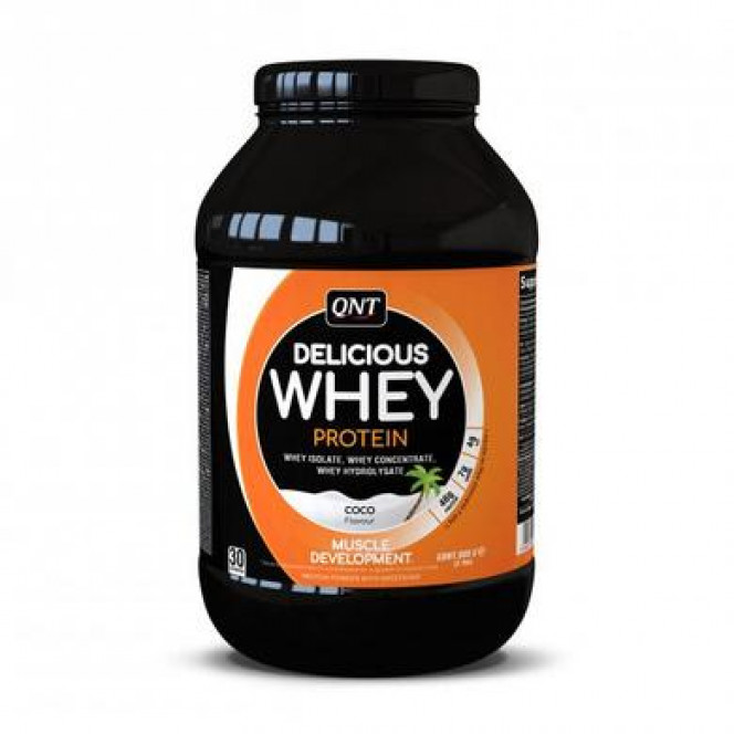 Protein, Delicious Whey Protein, Qnt, chocolate flavor, 908 g 624, Z05489 .. Discounts, promotions, 100% original products. Worldwide shipping, free shipping, world, health, cosmetics, fitness